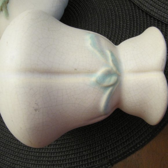 WELLER Floral TWO pieces, small vases with apple blossoms signed Antique - Picture 3 of 7